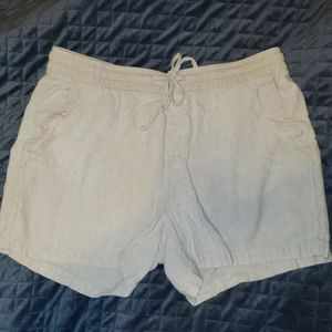 Light Tan Linen Shorts Old Navy Size L